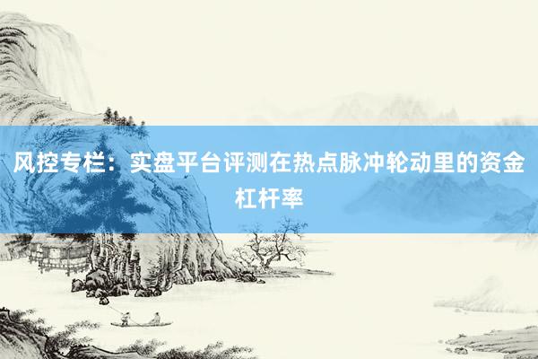 风控专栏:实盘平台评测在热点脉冲轮动里的资金杠杆率