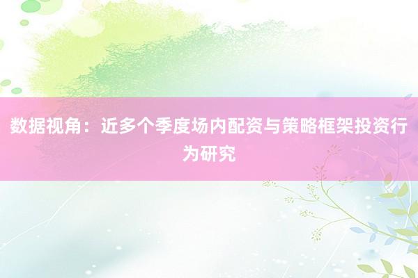 数据视角：近多个季度场内配资与策略框架投资行为研究