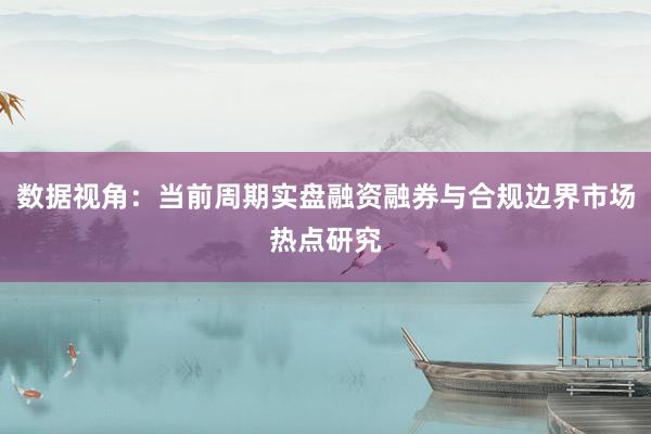 数据视角：当前周期实盘融资融券与合规边界市场热点研究