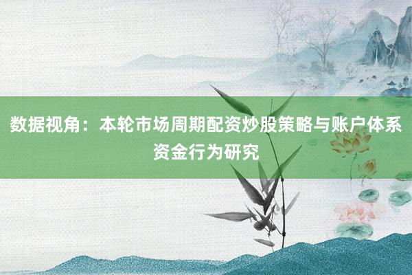 数据视角：本轮市场周期配资炒股策略与账户体系资金行为研究