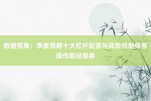 数据视角:季度周期十大杠杆配资与风险控制体系操作路径观察