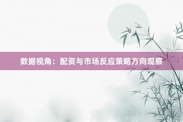 数据视角:配资与市场反应策略方向观察