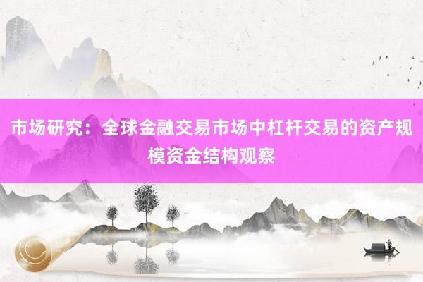 市场研究:全球金融交易市场中杠杆交易的资产规模资金结构观察