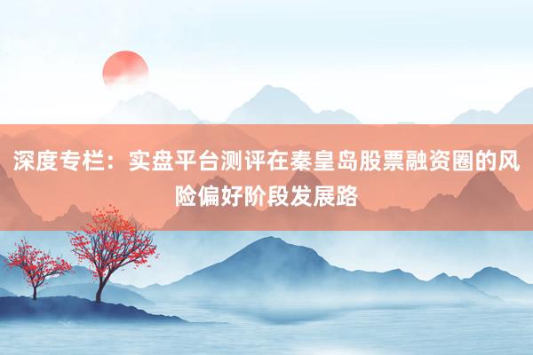 深度专栏：实盘平台测评在秦皇岛股票融资圈的风险偏好阶段发展路