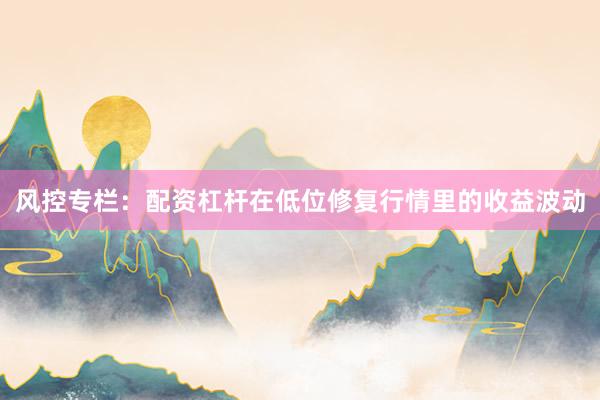 风控专栏:配资杠杆在低位修复行情里的收益波动