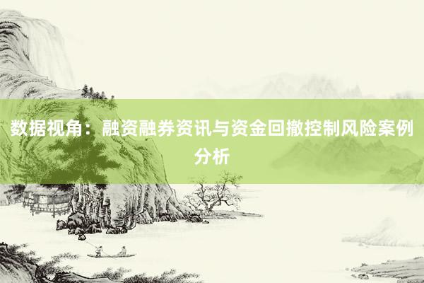 数据视角:融资融券资讯与资金回撤控制风险案例分析