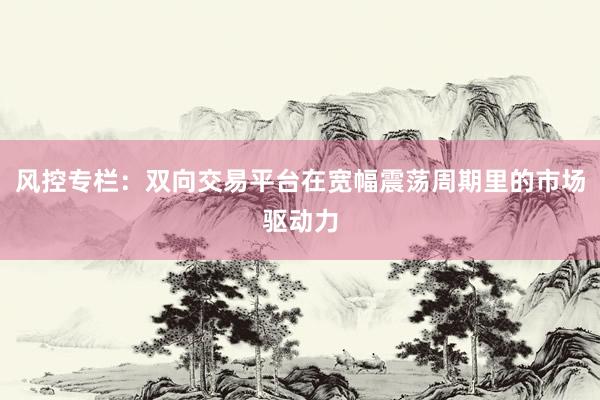 风控专栏：双向交易平台在宽幅震荡周期里的市场驱动力