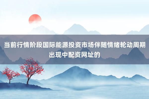 当前行情阶段国际能源投资市场伴随情绪轮动周期出现中配资网址的