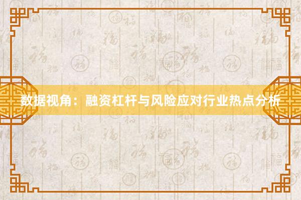 数据视角：融资杠杆与风险应对行业热点分析