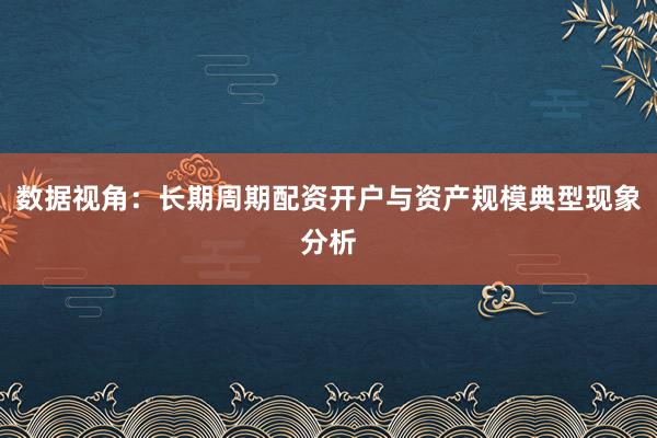 数据视角：长期周期配资开户与资产规模典型现象分析
