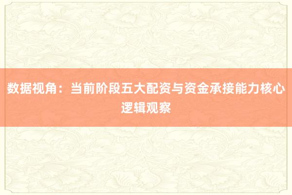 数据视角：当前阶段五大配资与资金承接能力核心逻辑观察