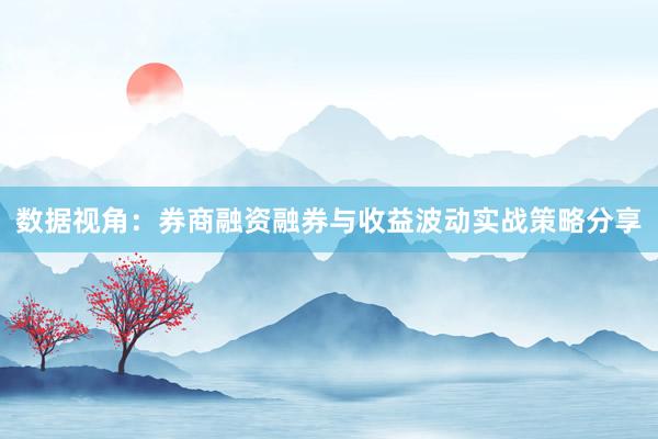 数据视角：券商融资融券与收益波动实战策略分享