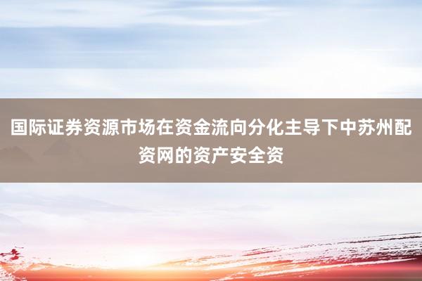 国际证券资源市场在资金流向分化主导下中苏州配资网的资产安全资
