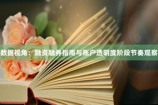 数据视角:融资融券指南与账户透明度阶段节奏观察