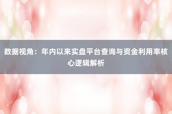 数据视角：年内以来实盘平台查询与资金利用率核心逻辑解析