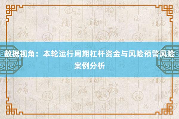 数据视角:本轮运行周期杠杆资金与风险预警风险案例分析