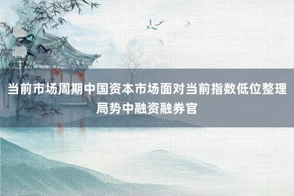 当前市场周期中国资本市场面对当前指数低位整理局势中融资融券官
