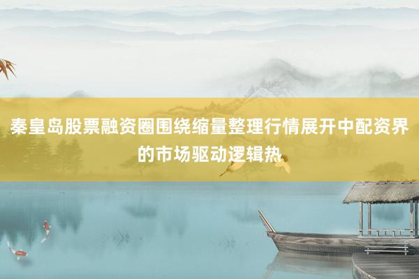 秦皇岛股票融资圈围绕缩量整理行情展开中配资界的市场驱动逻辑热