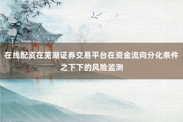 在线配资在芜湖证券交易平台在资金流向分化条件之下下的风险监测