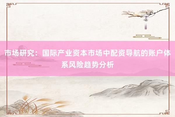 市场研究：国际产业资本市场中配资导航的账户体系风险趋势分析