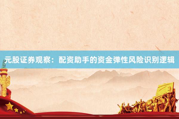 元股证券观察：配资助手的资金弹性风险识别逻辑