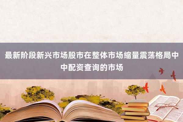 最新阶段新兴市场股市在整体市场缩量震荡格局中中配资查询的市场