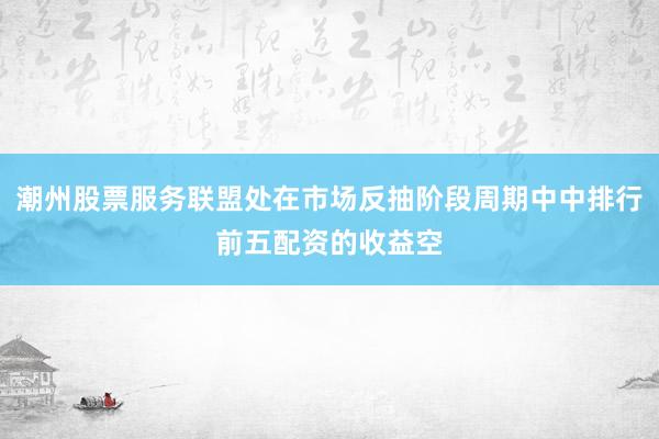 潮州股票服务联盟处在市场反抽阶段周期中中排行前五配资的收益空