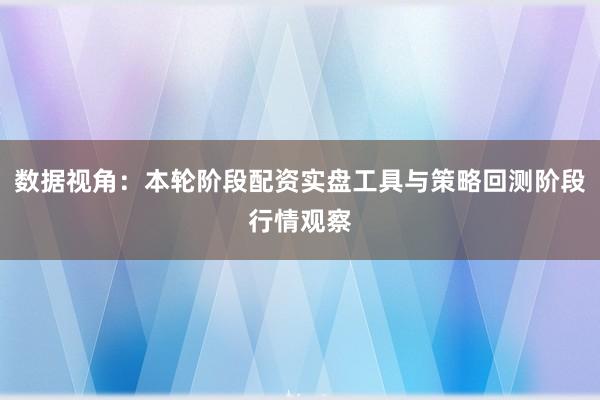 数据视角：本轮阶段配资实盘工具与策略回测阶段行情观察