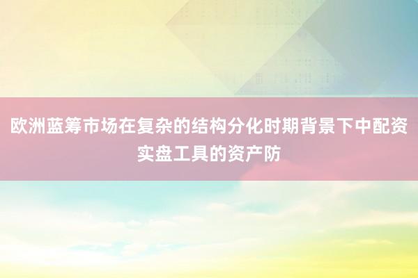 欧洲蓝筹市场在复杂的结构分化时期背景下中配资实盘工具的资产防