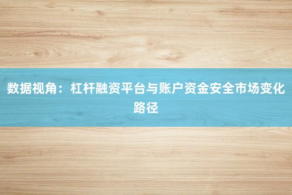 数据视角：杠杆融资平台与账户资金安全市场变化路径