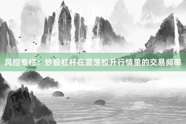 风控专栏：炒股杠杆在震荡拉升行情里的交易频率
