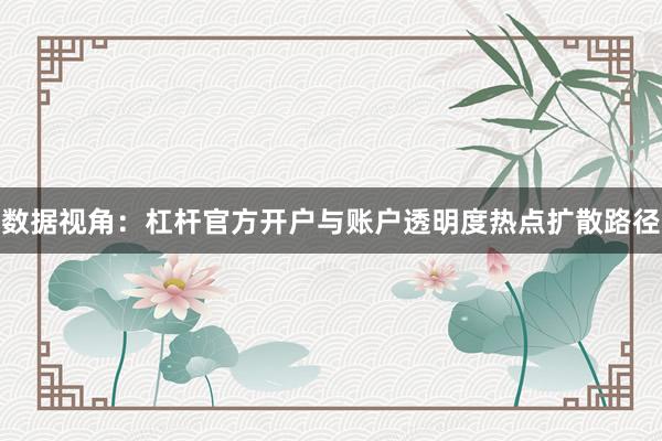 数据视角:杠杆官方开户与账户透明度热点扩散路径