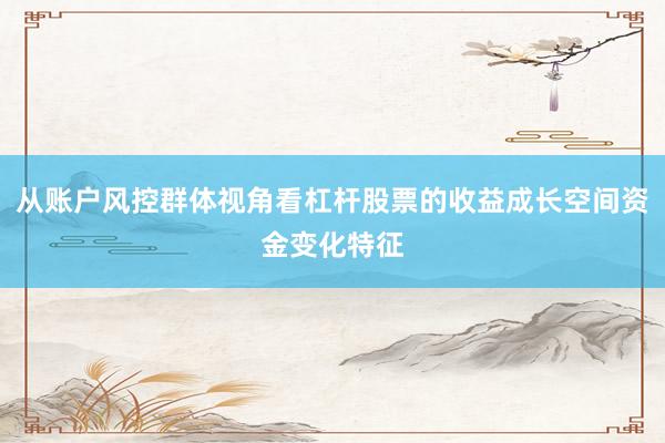 从账户风控群体视角看杠杆股票的收益成长空间资金变化特征