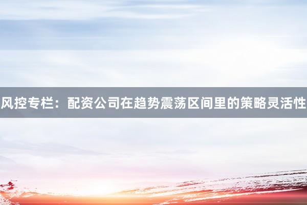 风控专栏:配资公司在趋势震荡区间里的策略灵活性