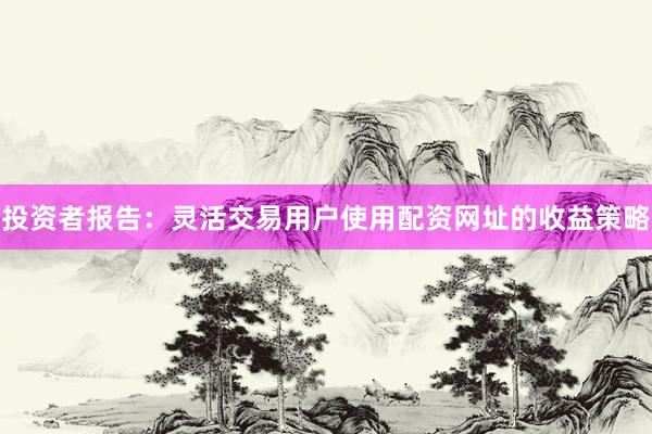 投资者报告：灵活交易用户使用配资网址的收益策略