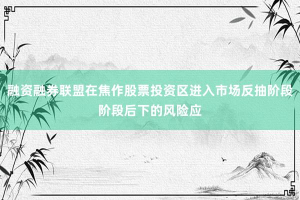 融资融券联盟在焦作股票投资区进入市场反抽阶段阶段后下的风险应