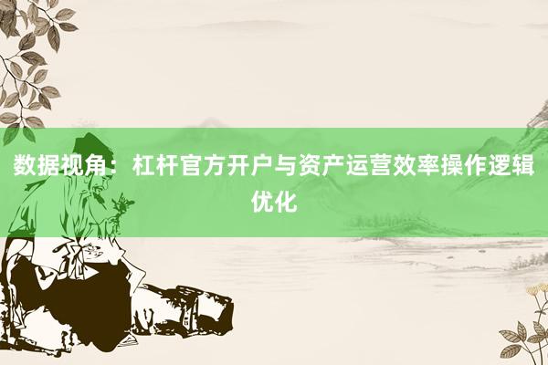 数据视角：杠杆官方开户与资产运营效率操作逻辑优化
