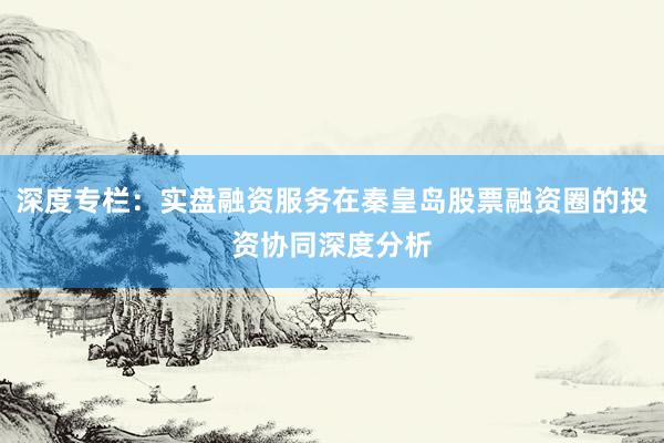 深度专栏：实盘融资服务在秦皇岛股票融资圈的投资协同深度分析