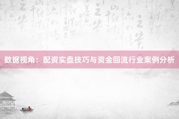 数据视角:配资实盘技巧与资金回流行业案例分析