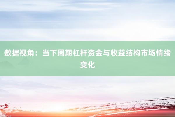 数据视角：当下周期杠杆资金与收益结构市场情绪变化