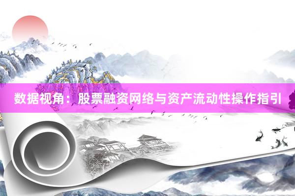 数据视角：股票融资网络与资产流动性操作指引