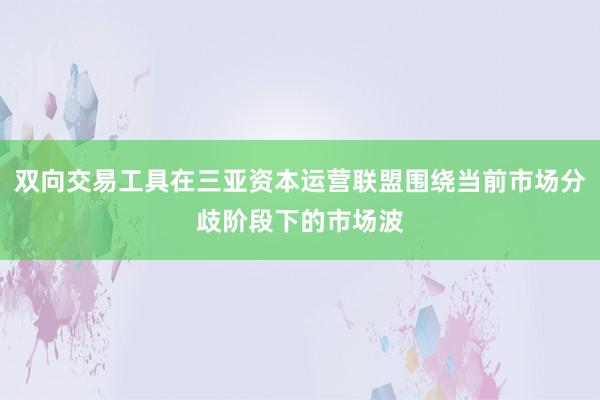 双向交易工具在三亚资本运营联盟围绕当前市场分歧阶段下的市场波