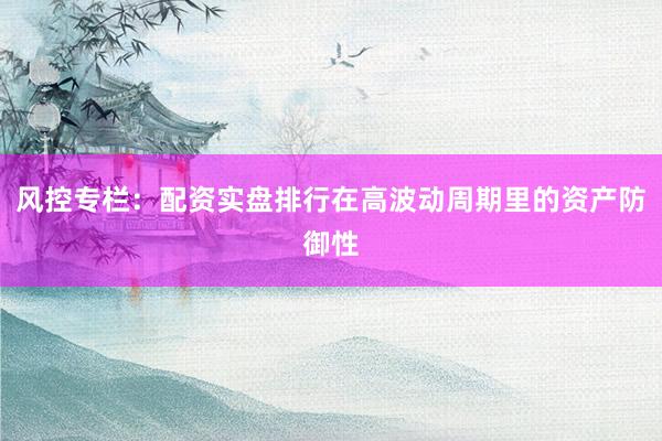 风控专栏：配资实盘排行在高波动周期里的资产防御性