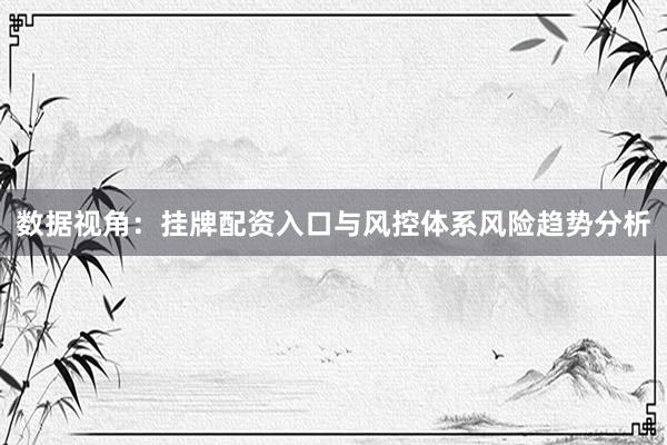 数据视角:挂牌配资入口与风控体系风险趋势分析