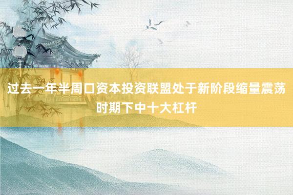 过去一年半周口资本投资联盟处于新阶段缩量震荡时期下中十大杠杆