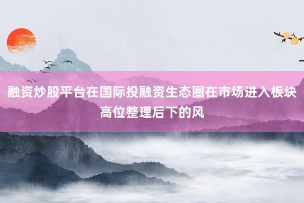融资炒股平台在国际投融资生态圈在市场进入板块高位整理后下的风