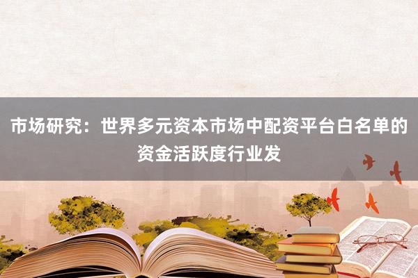 市场研究：世界多元资本市场中配资平台白名单的资金活跃度行业发