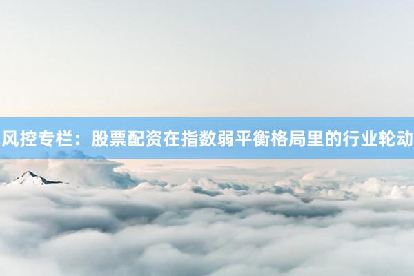 风控专栏:股票配资在指数弱平衡格局里的行业轮动