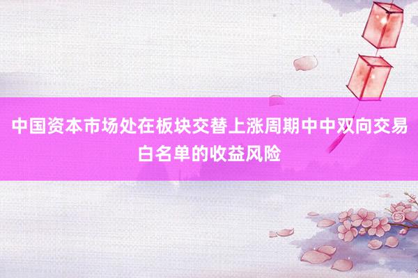 中国资本市场处在板块交替上涨周期中中双向交易白名单的收益风险