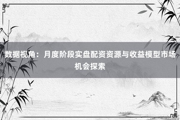 数据视角：月度阶段实盘配资资源与收益模型市场机会探索